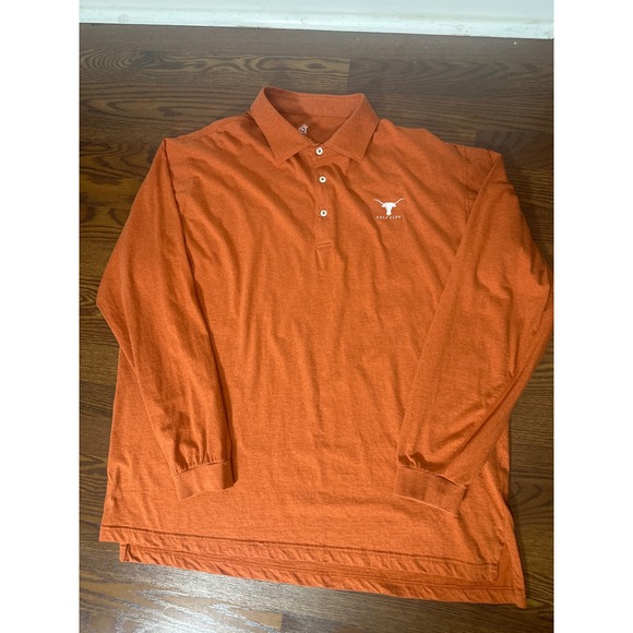 turtleson Other - Turtleson Sunday Polo Mens XXL Burnt Orange Long Sleeve Longhorn Golf Club Cotto